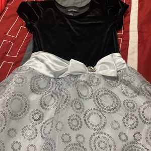 Black and silver girls dress